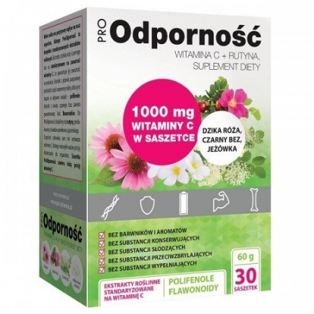 DR. GAJA ProOdporność, 30 saszetek, 60 g, Witamina C 1000 mg + Rutyna